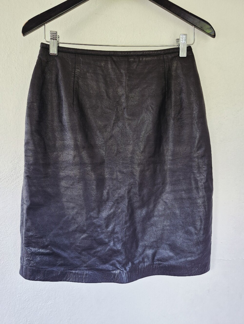 Lauren Ralph Lauren Black Leather Mini Skirt Size 6